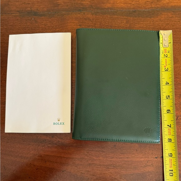 Vintage New Genuine ROLEX Green Leather Note Pad . - Picture 8 of 8